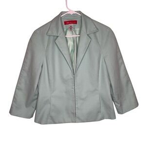 Anne‎ Klein Blazer Light Green Spring Summer Boho Fairy core Size Stretch 8